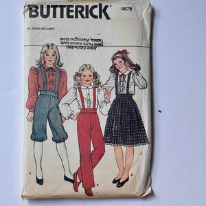 Butterick Girls Pattern 4679 blouse, skirt, pants & knickers